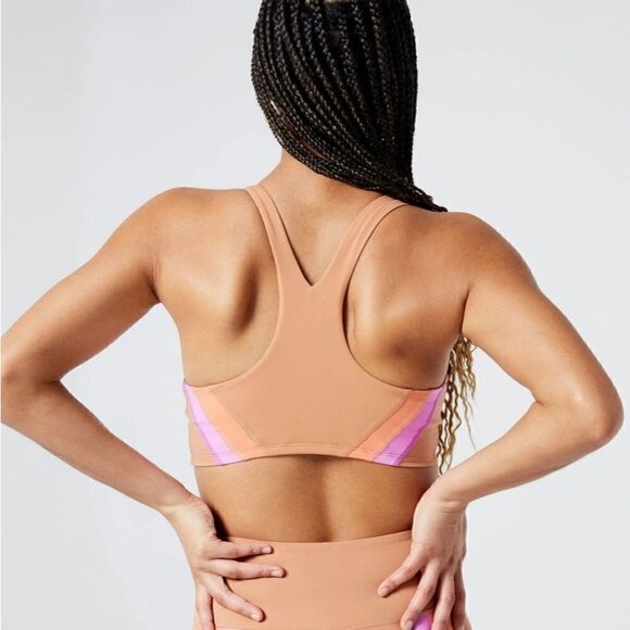 L*Space Wyatt Racerback Sports Bra in Color Putty Size: L NWT - Picture 6 of 14
